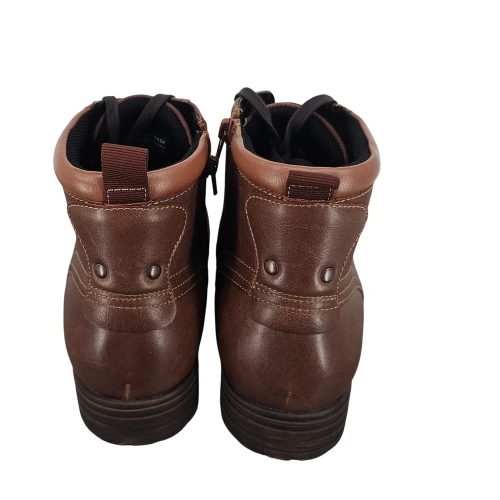 Alfani‎ Bronson Mens Brown Lace Up Side Zip Ankle Boots 11.5M 10007182500